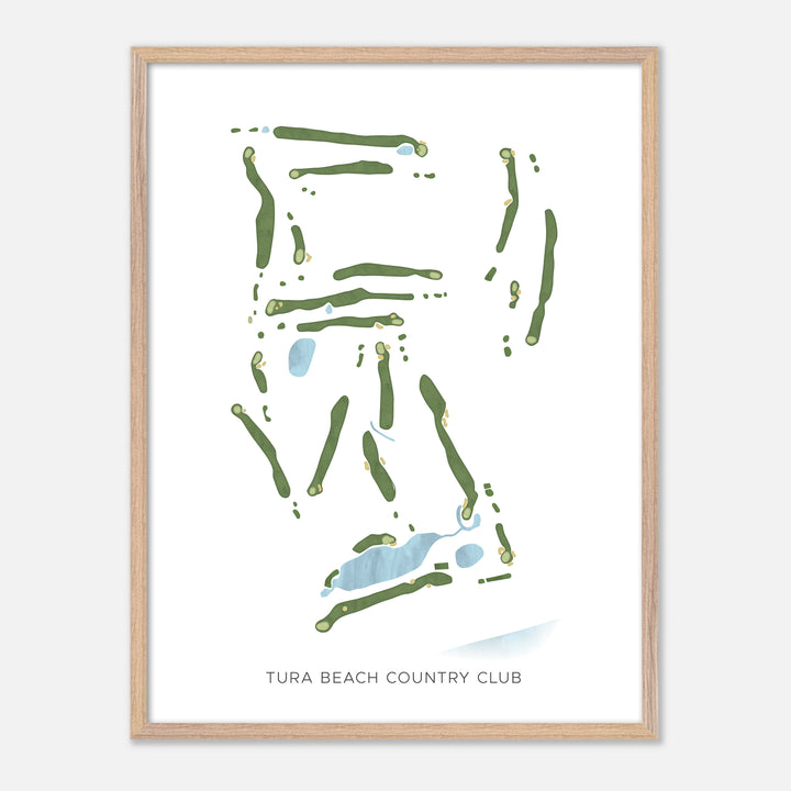 Print of Tura Beach Country Club Modern Map