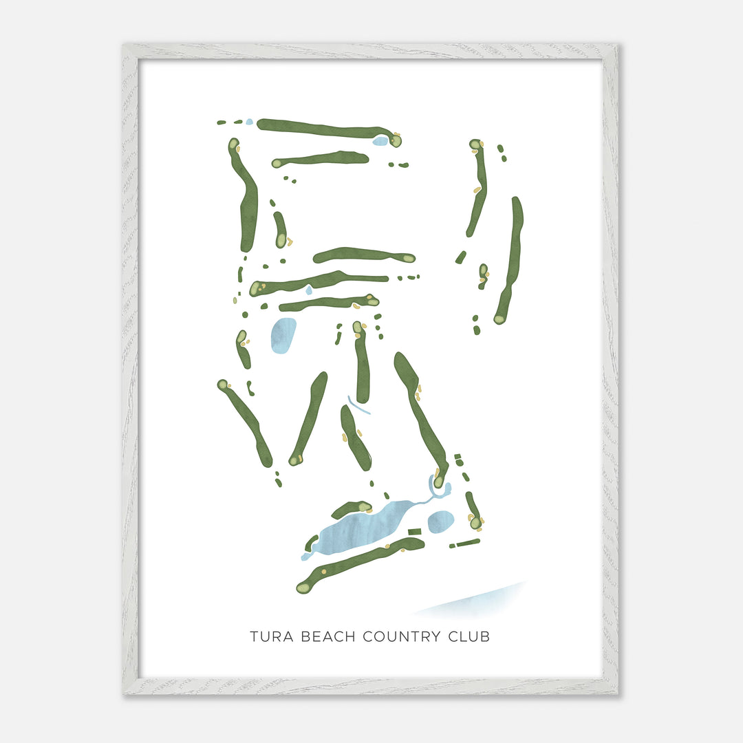 Print of Tura Beach Country Club Modern Map