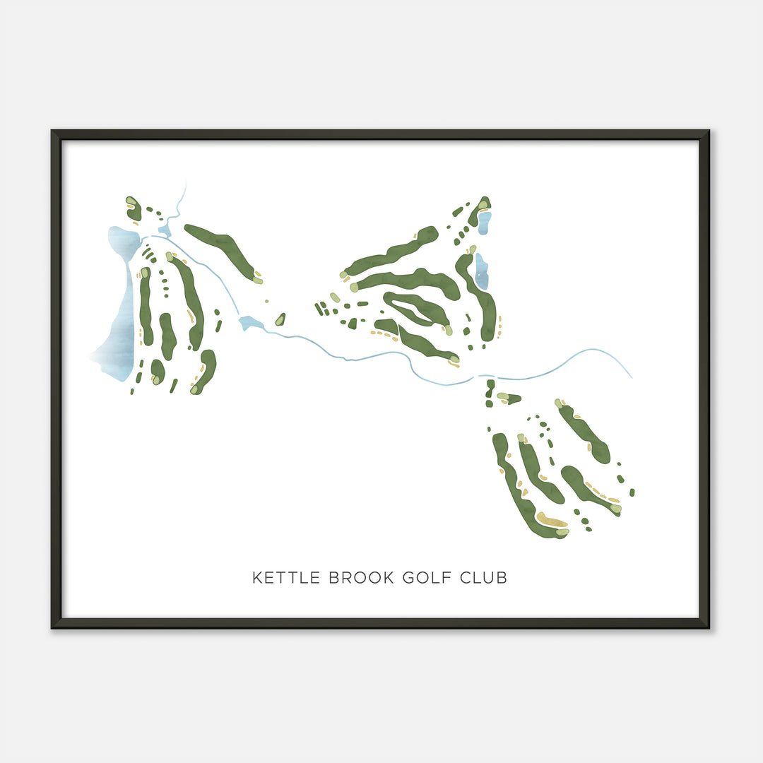 Print of Kettle Brook Golf Club Modern Map