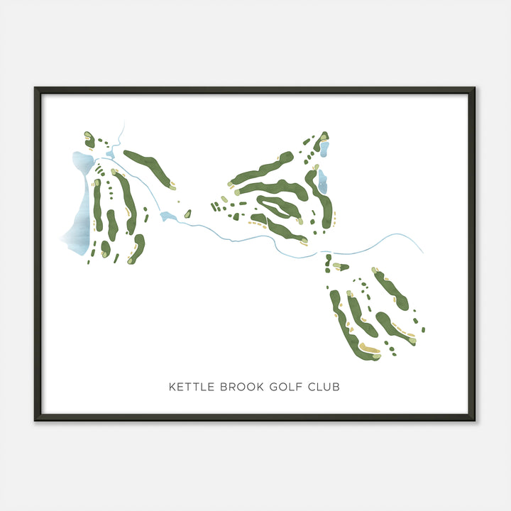Print of Kettle Brook Golf Club Modern Map
