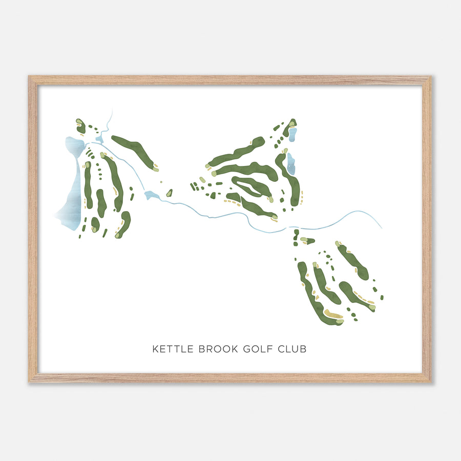 Print of Kettle Brook Golf Club Modern Map