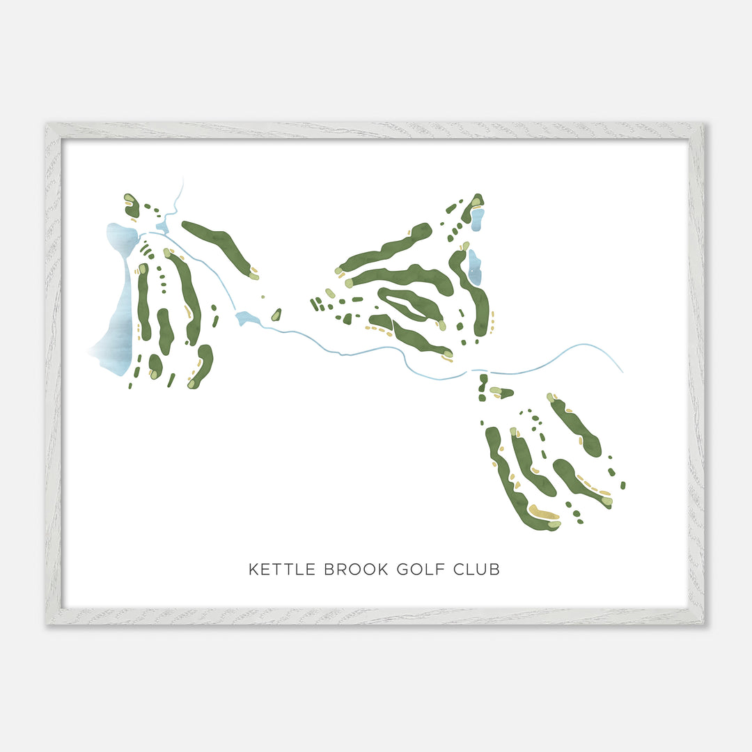 Print of Kettle Brook Golf Club Modern Map