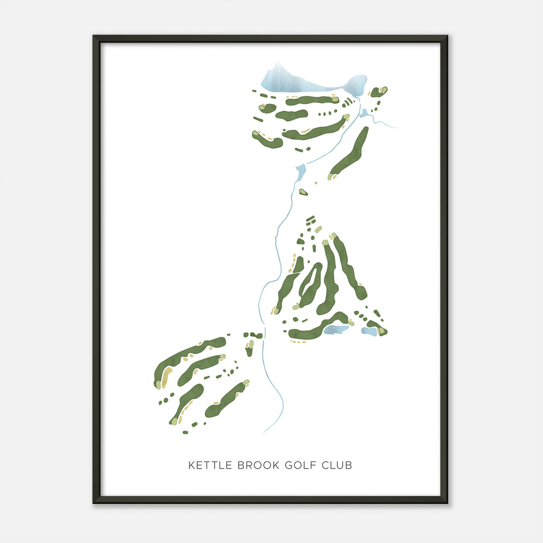 Print of Kettle Brook Golf Club Modern Map