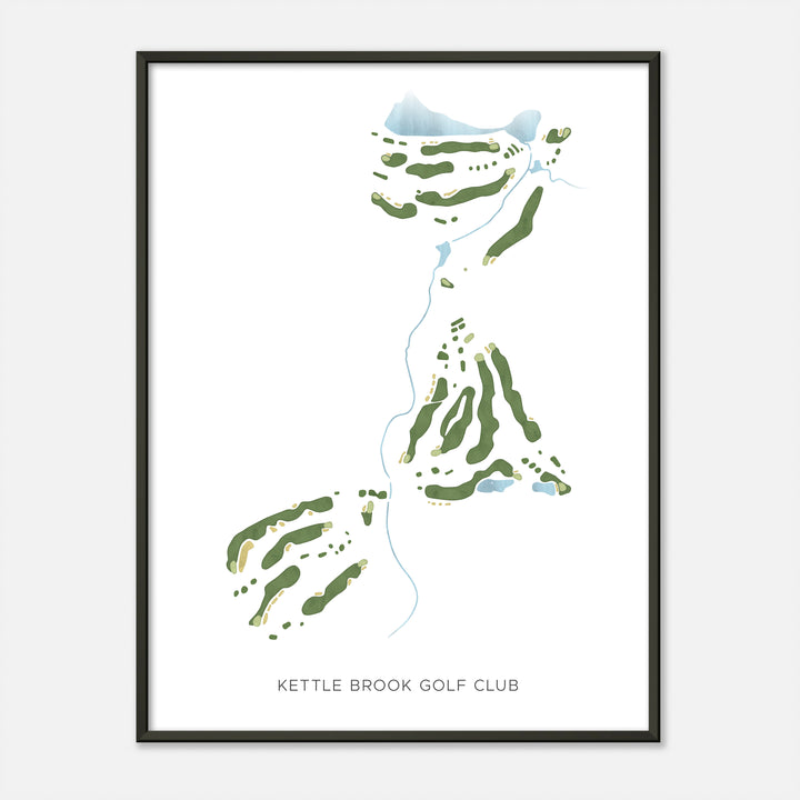 Print of Kettle Brook Golf Club Modern Map