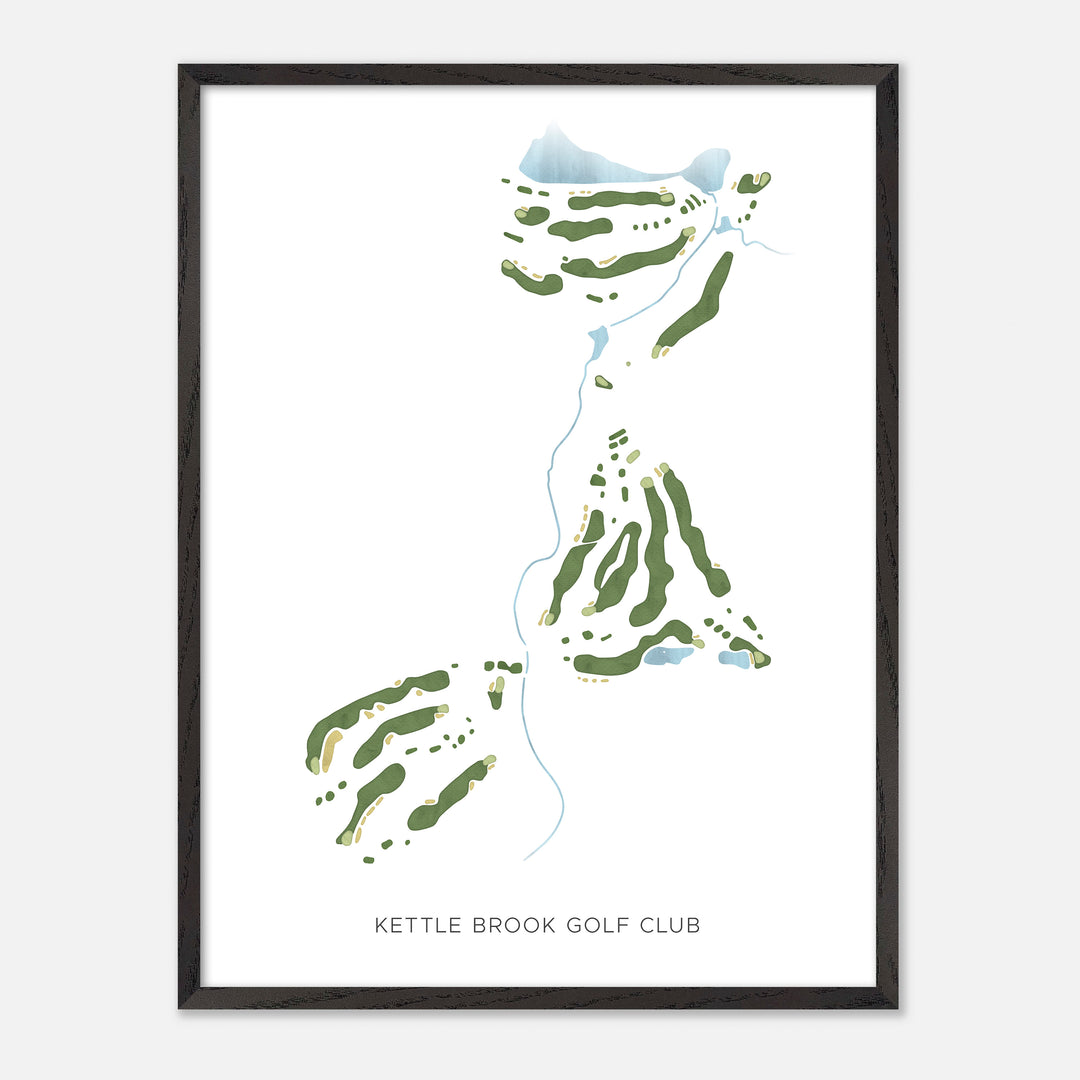 Print of Kettle Brook Golf Club Modern Map
