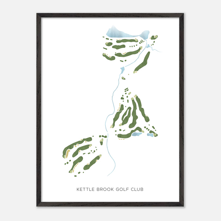 Print of Kettle Brook Golf Club Modern Map