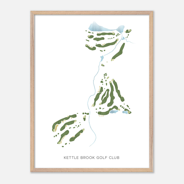 Print of Kettle Brook Golf Club Modern Map