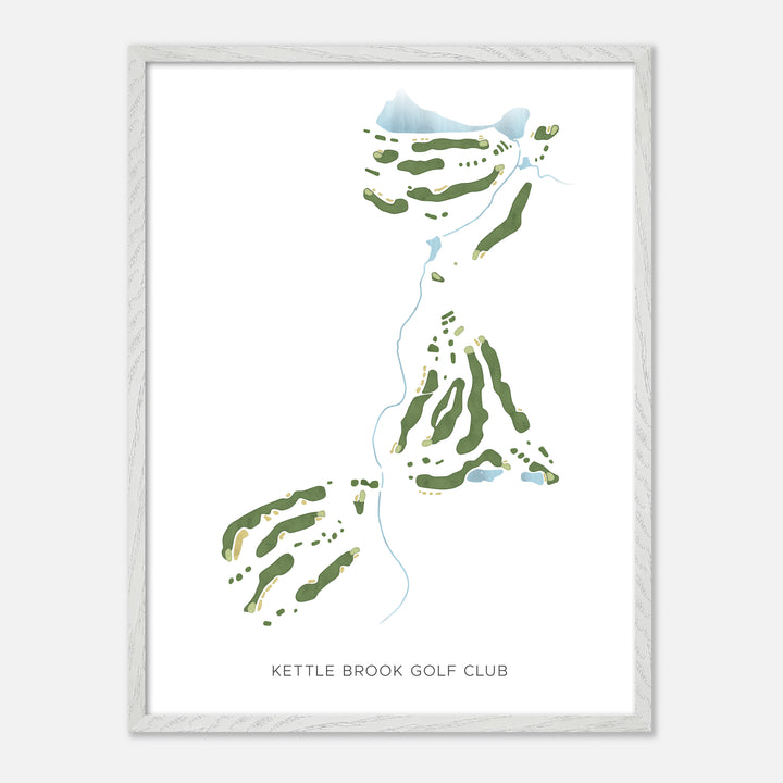Print of Kettle Brook Golf Club Modern Map