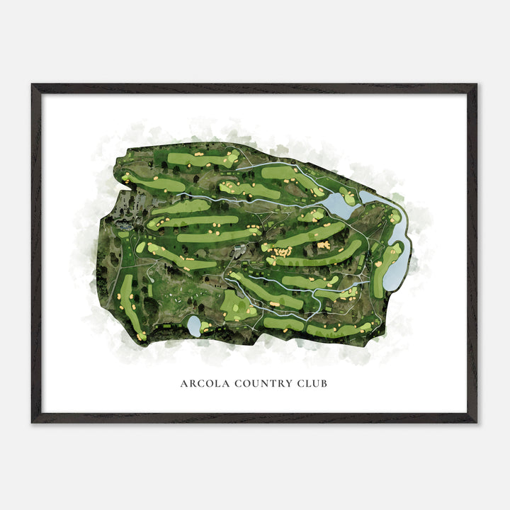 Print of Arcola Country Club Classic Map