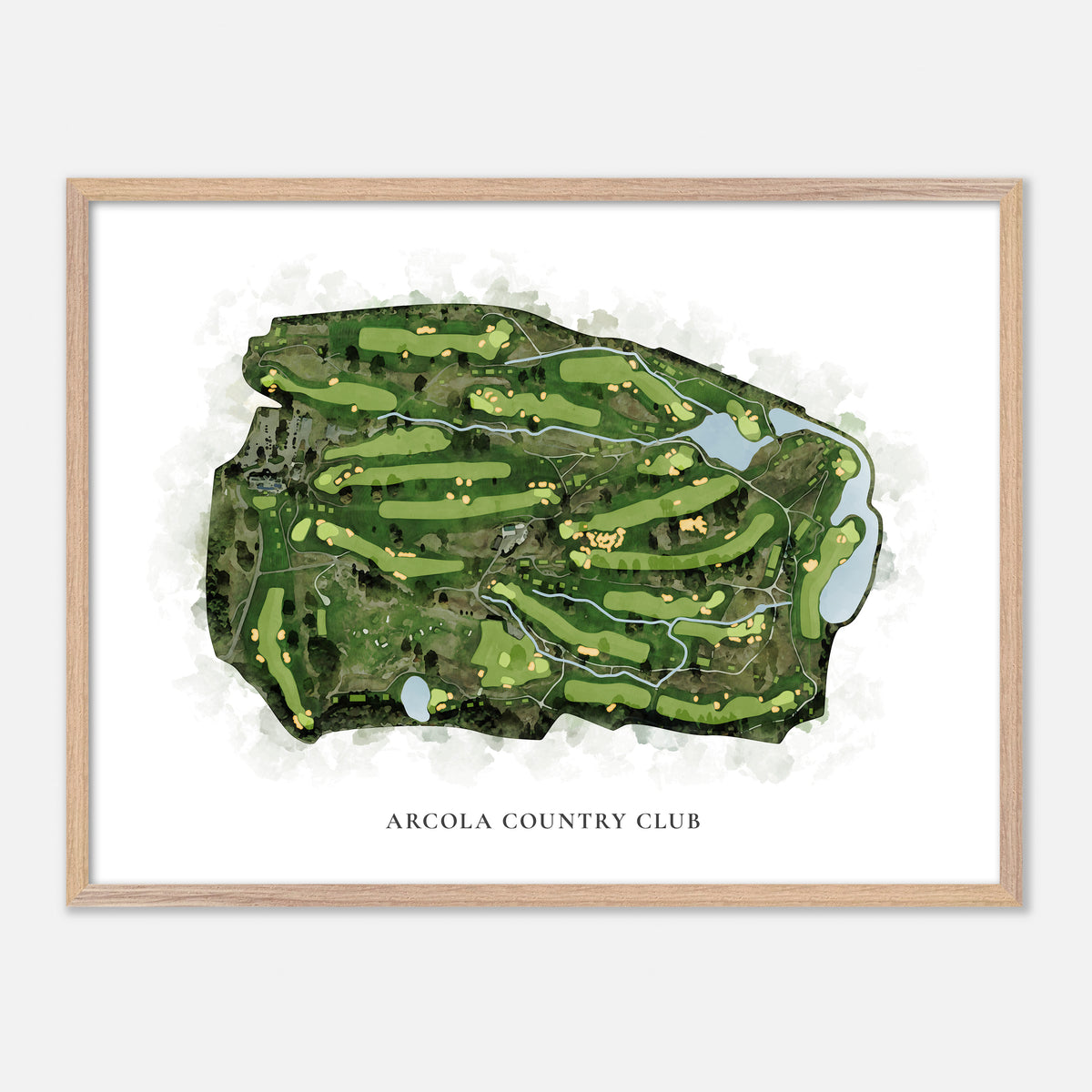 Print of Arcola Country Club Classic Map