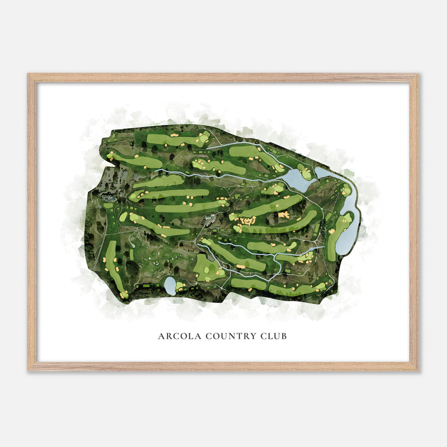 Print of Arcola Country Club Classic Map