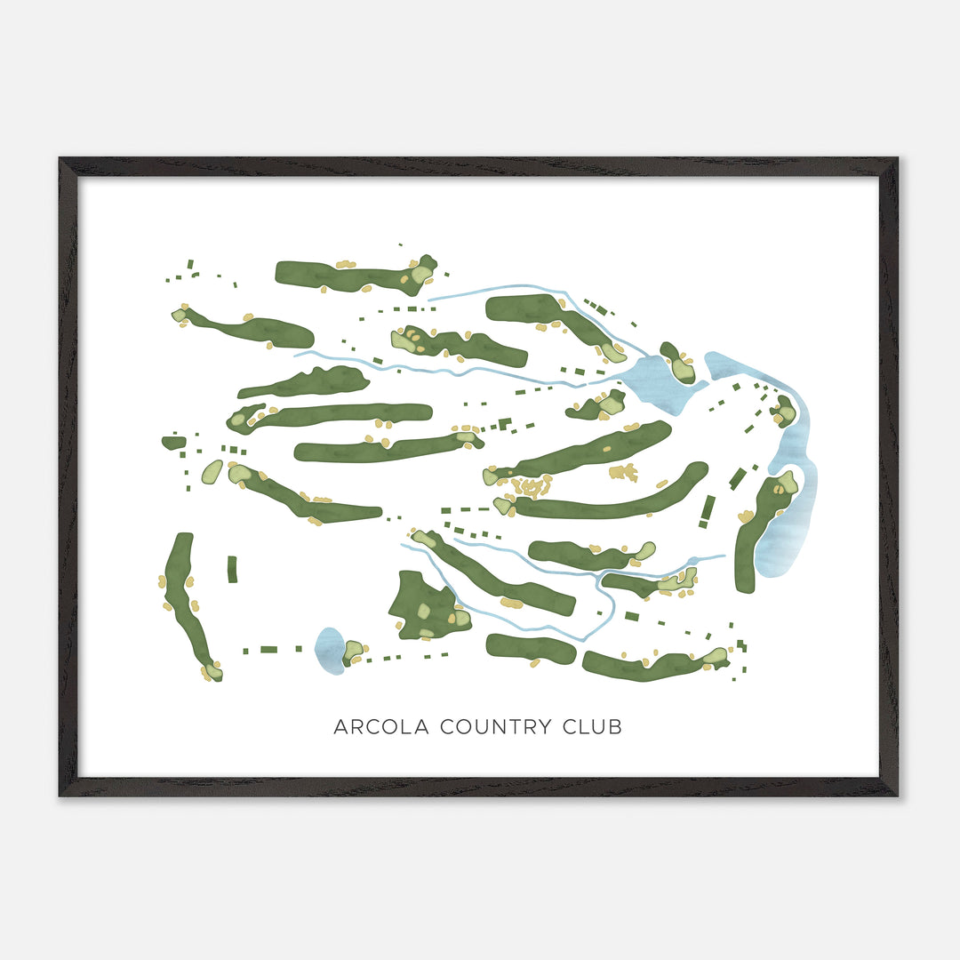 Print of Arcola Country Club Modern Map