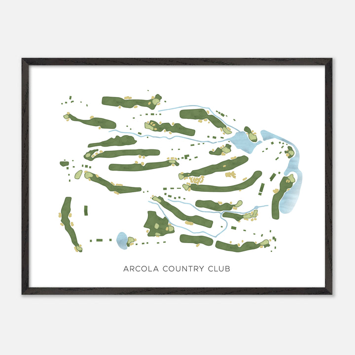 Print of Arcola Country Club Modern Map