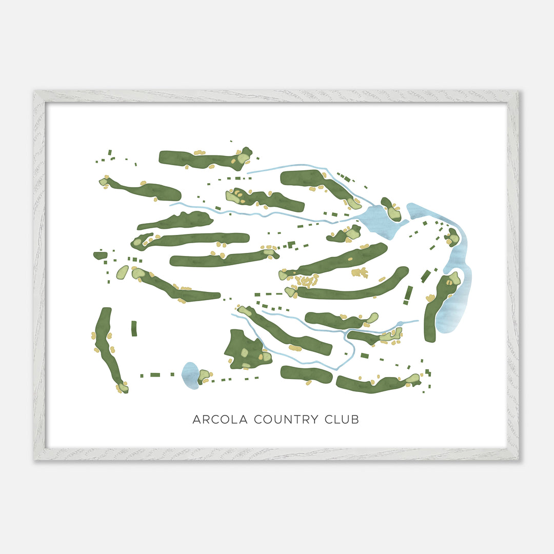 Print of Arcola Country Club Modern Map