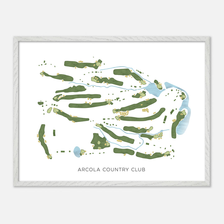 Print of Arcola Country Club Modern Map