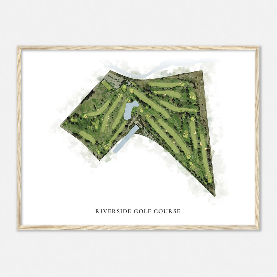 Print of Riverside Golf Course Classic Map