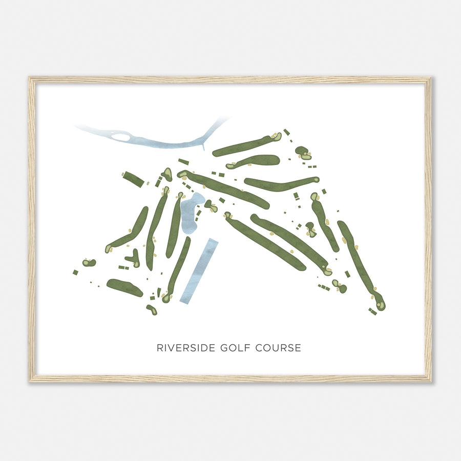 Print of Riverside Golf Course Modern Map