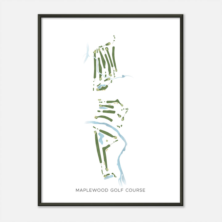Print of Maplewood Golf Course Modern Map