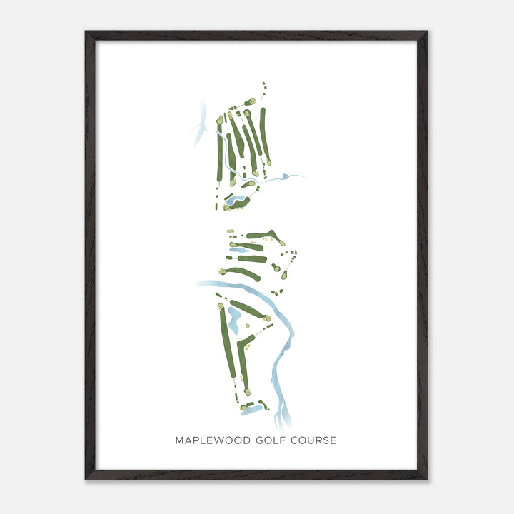 Print of Maplewood Golf Course Modern Map