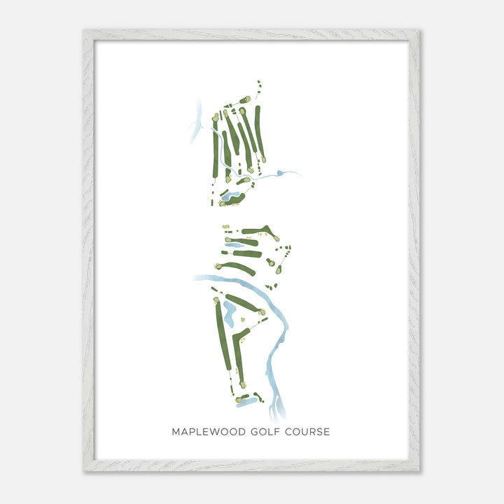 Print of Maplewood Golf Course Modern Map