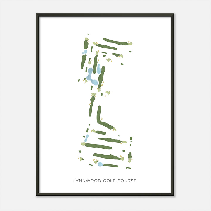 Print of Lynnwood Golf Course Modern Map