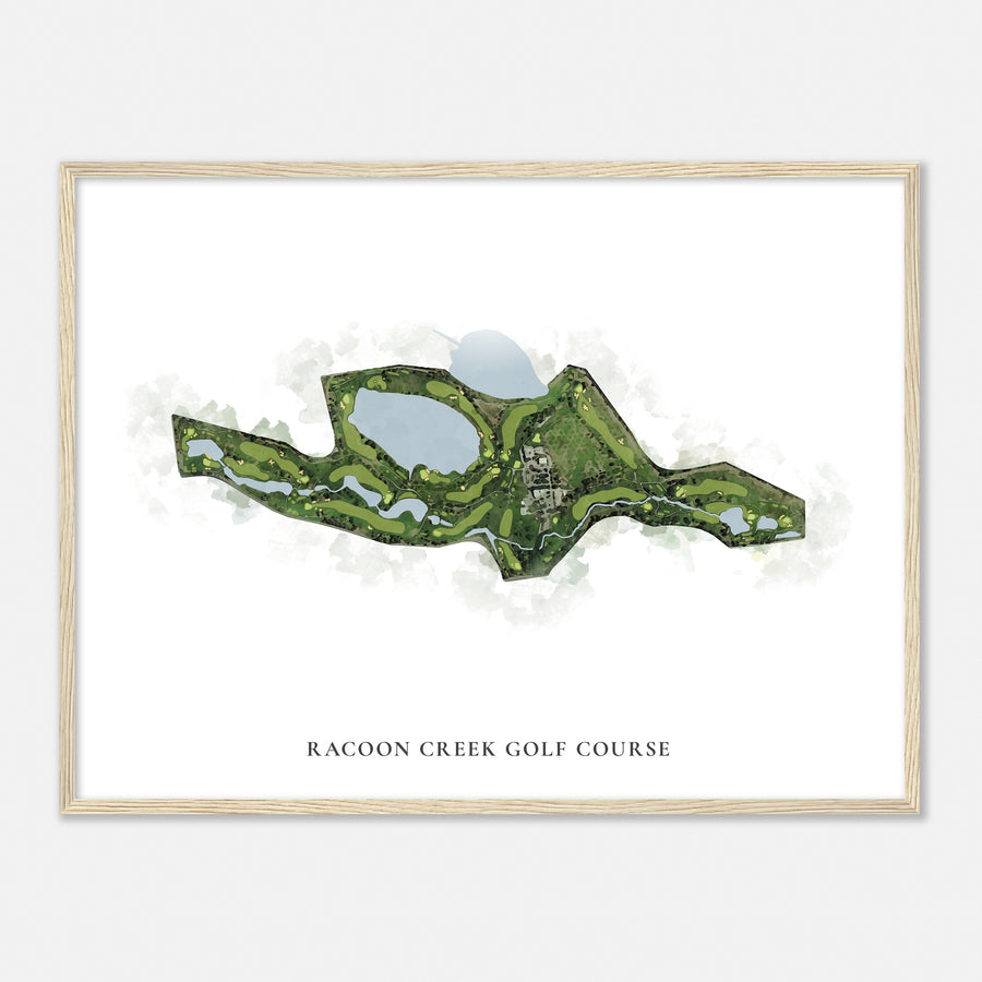 Print of Racoon Creek Golf Course Classic Map