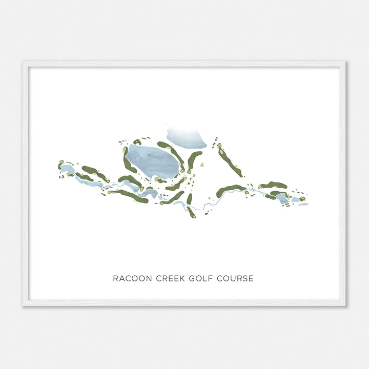 Print of Racoon Creek Golf Course Modern Map