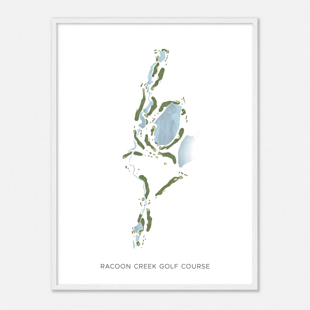 Print of Racoon Creek Golf Course Modern Map