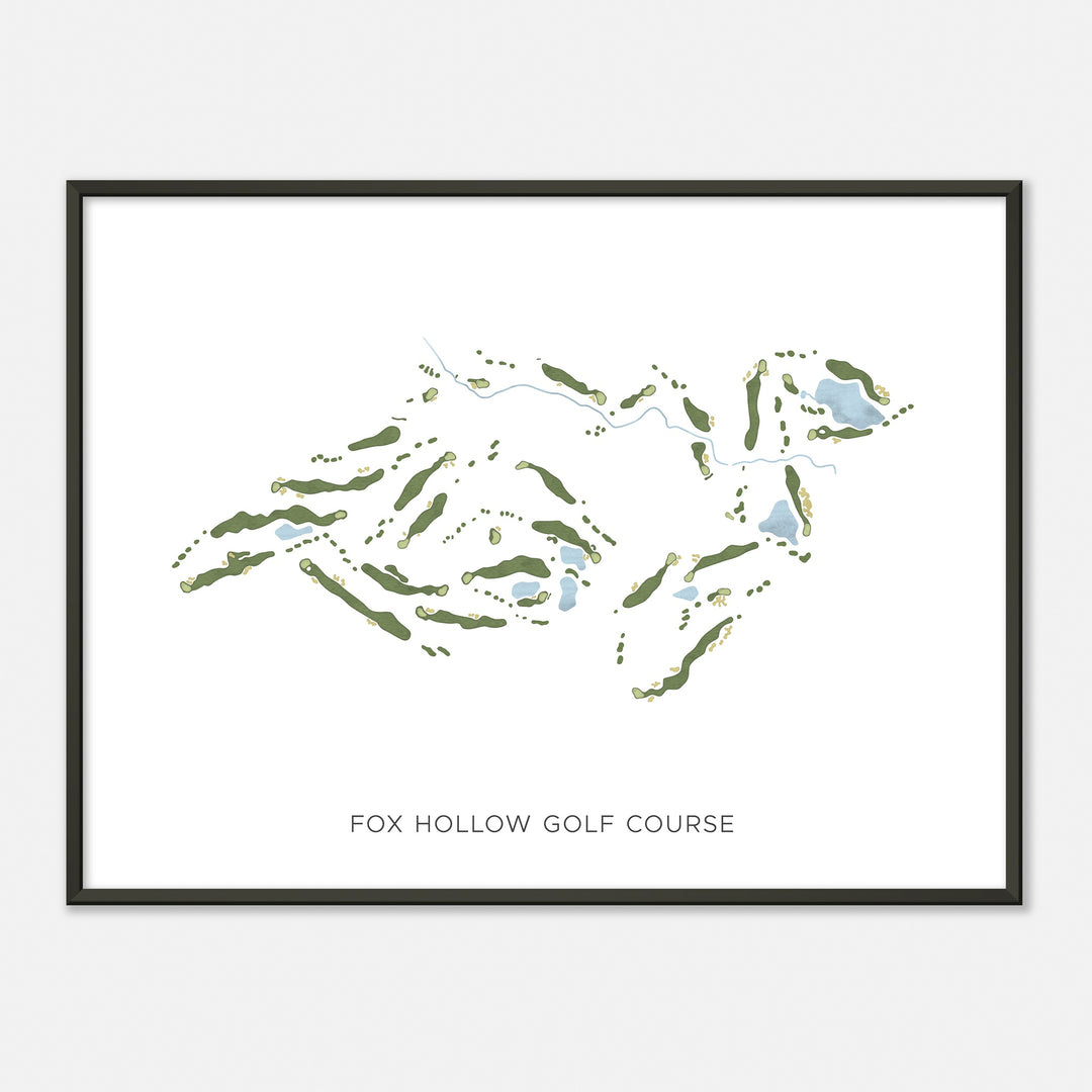 Print of Fox Hollow Golf Course Modern Map