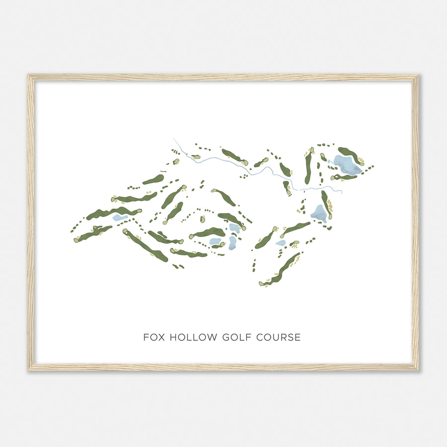 Print of Fox Hollow Golf Course Modern Map