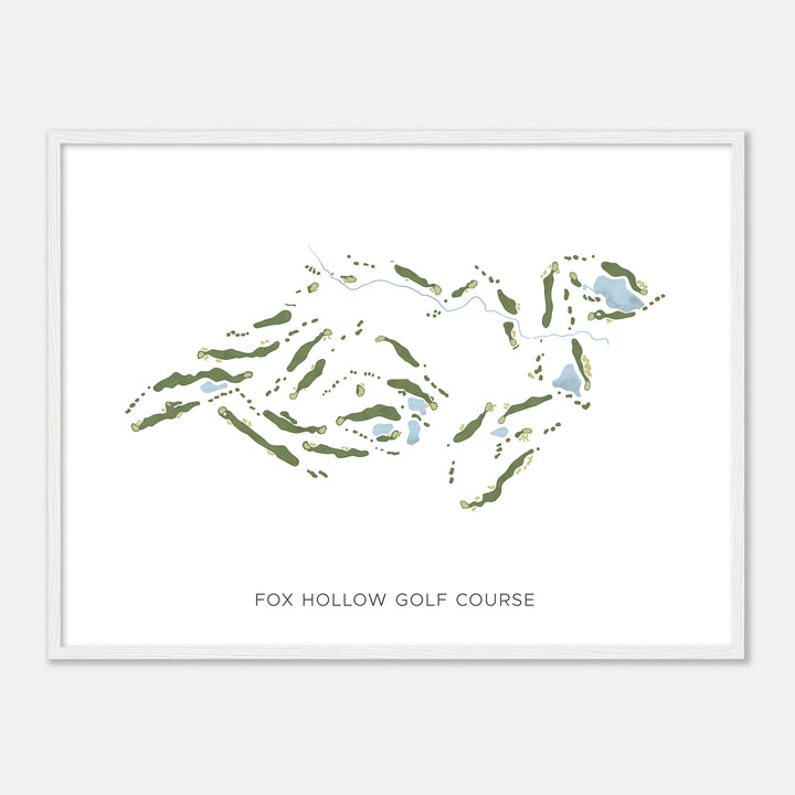 Print of Fox Hollow Golf Course Modern Map