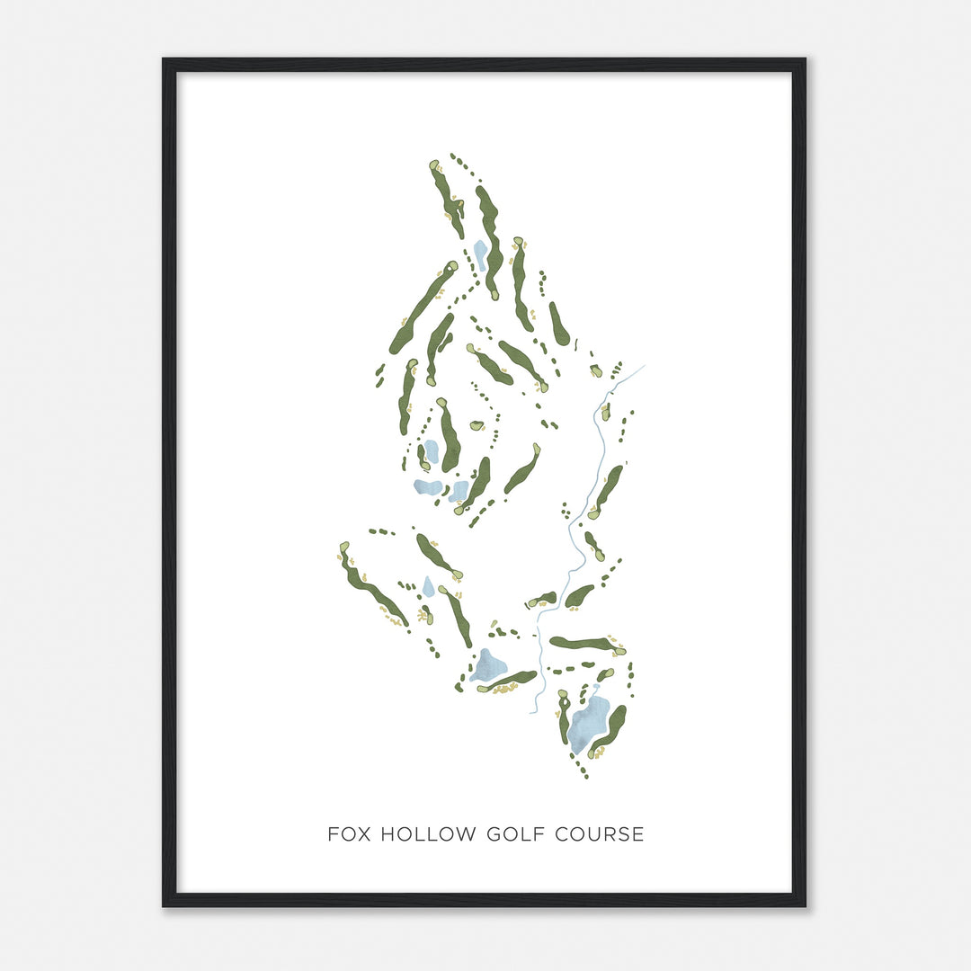 Print of Fox Hollow Golf Course Modern Map