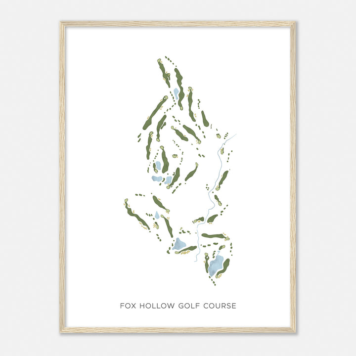 Print of Fox Hollow Golf Course Modern Map