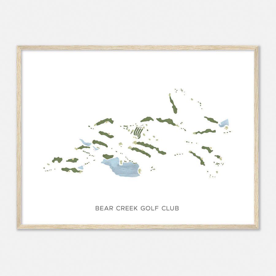 Print of Bear Creek Golf Club Modern Map