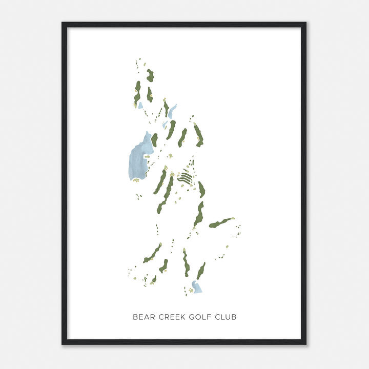 Print of Bear Creek Golf Club Modern Map