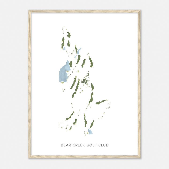 Print of Bear Creek Golf Club Modern Map