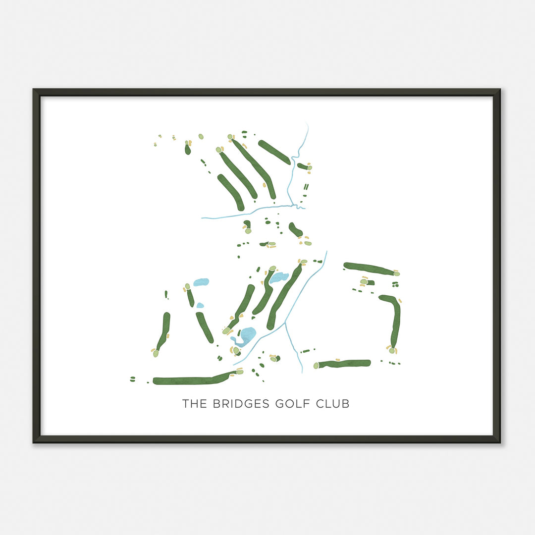 Print of The Bridges Golf Club Modern Map