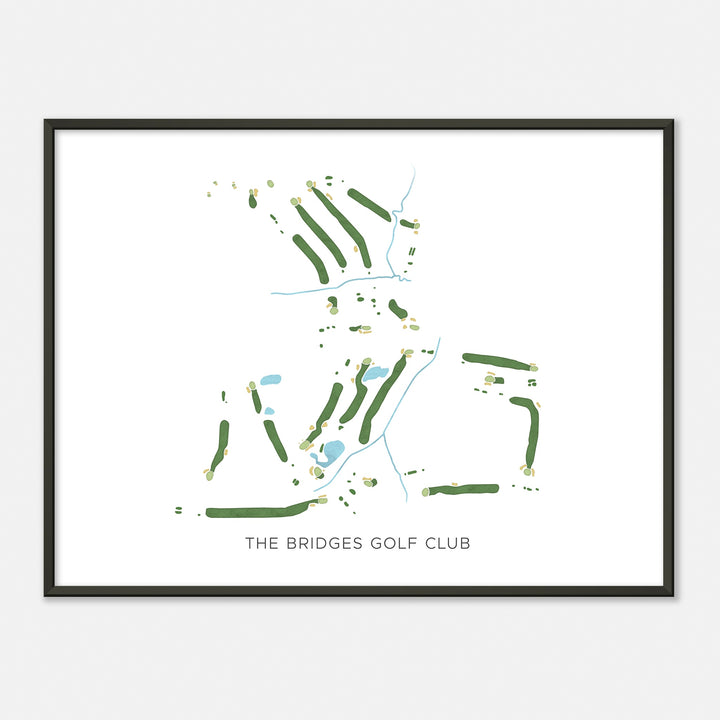 Print of The Bridges Golf Club Modern Map