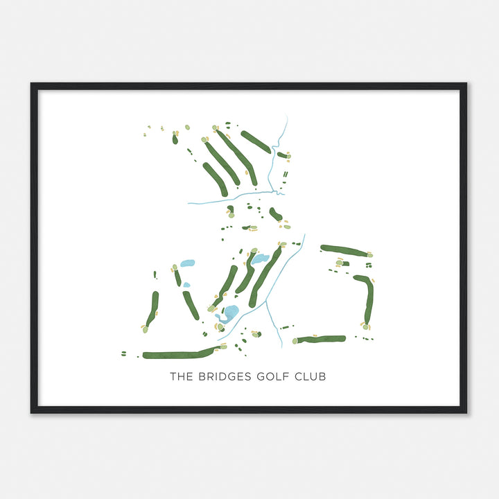 Print of The Bridges Golf Club Modern Map