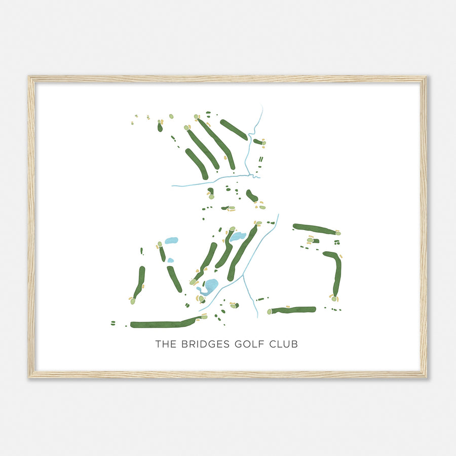 Print of The Bridges Golf Club Modern Map