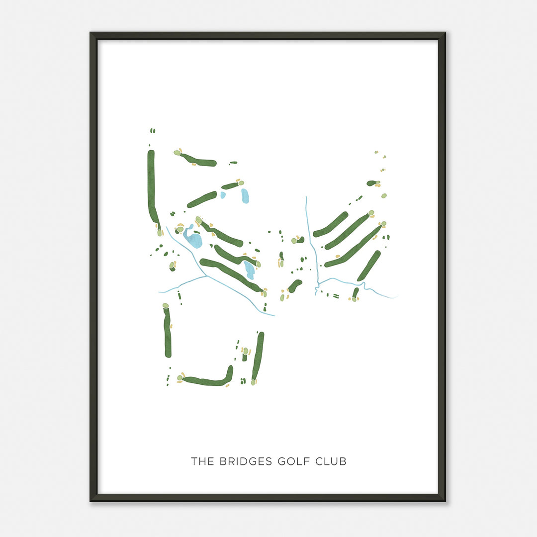 Print of The Bridges Golf Club Modern Map