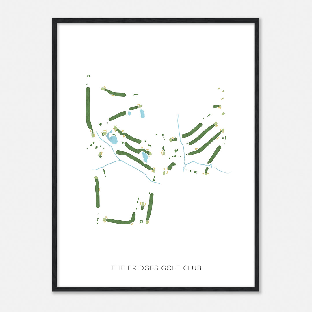 Print of The Bridges Golf Club Modern Map