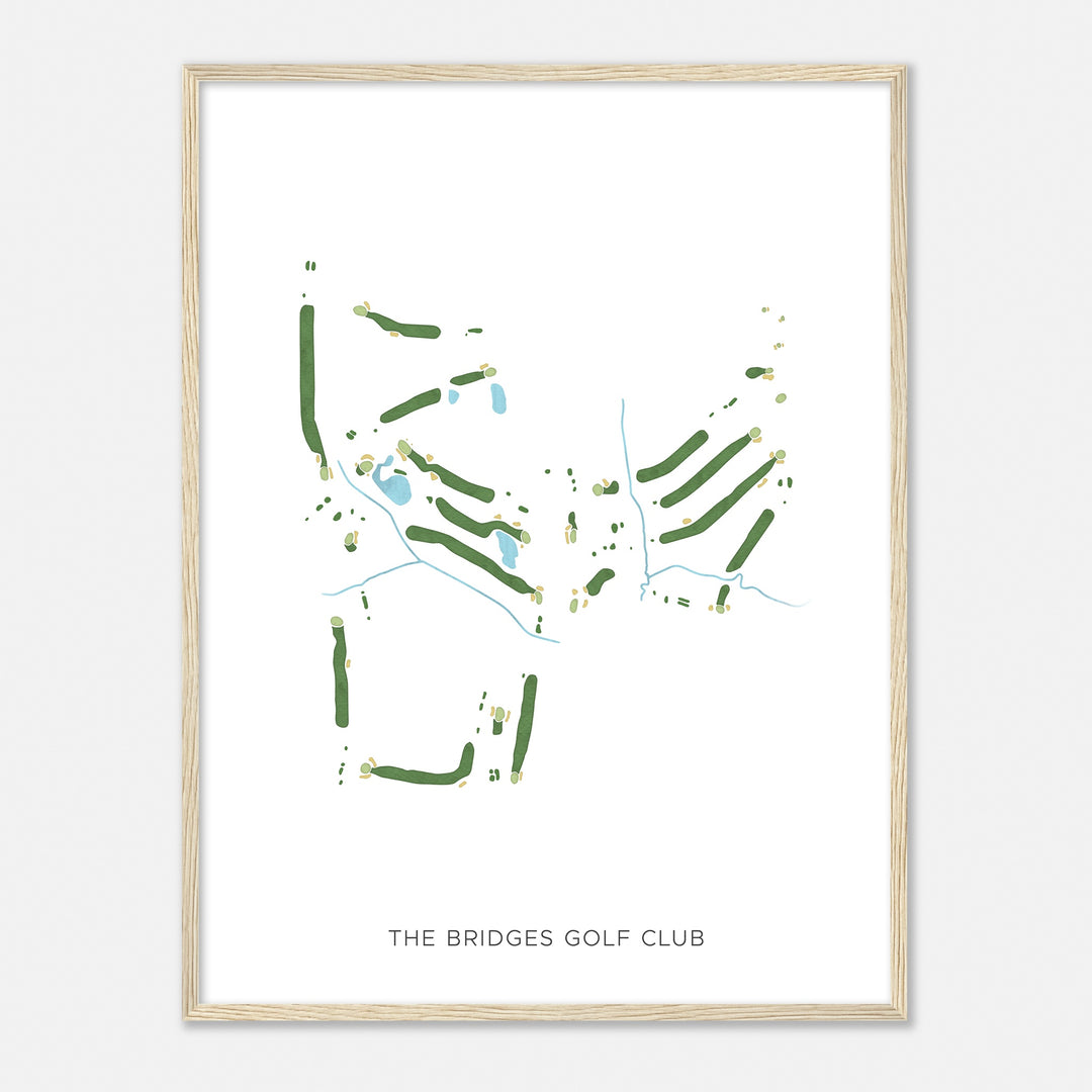 Print of The Bridges Golf Club Modern Map