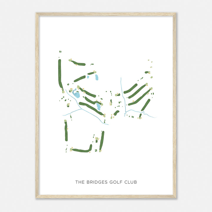 Print of The Bridges Golf Club Modern Map