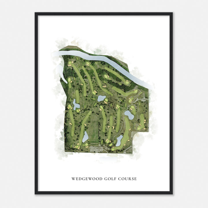 Print of Wedgewood Golf Course Classic Map