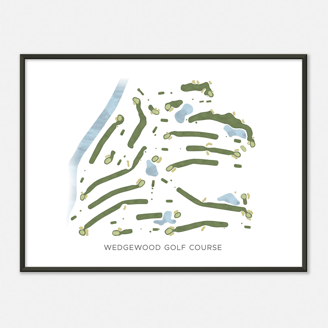 Print of Wedgewood Golf Course Modern Map