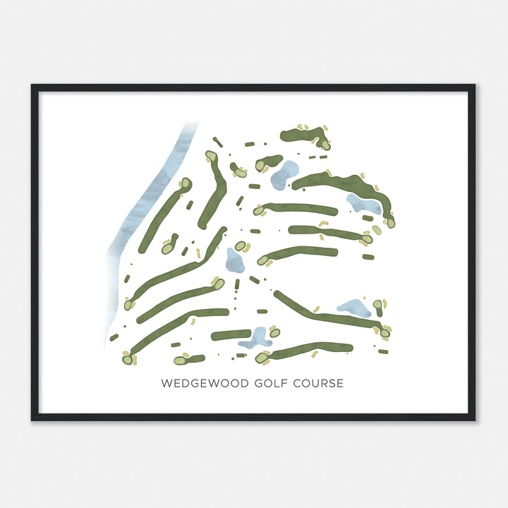 Print of Wedgewood Golf Course Modern Map