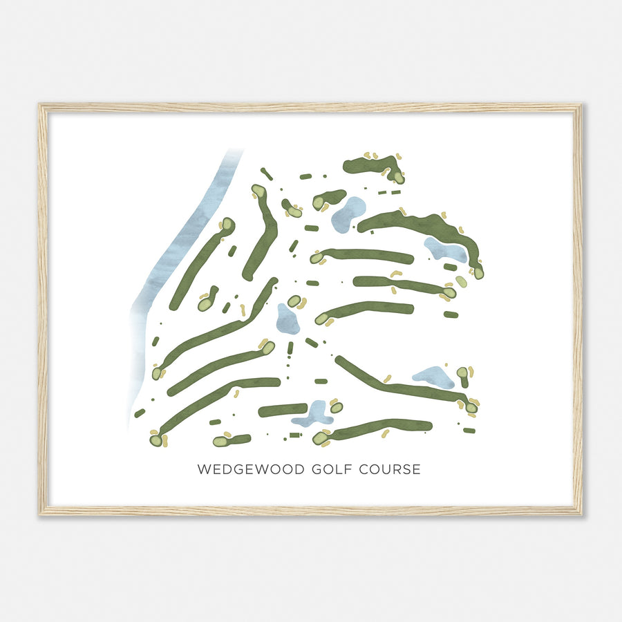 Print of Wedgewood Golf Course Modern Map