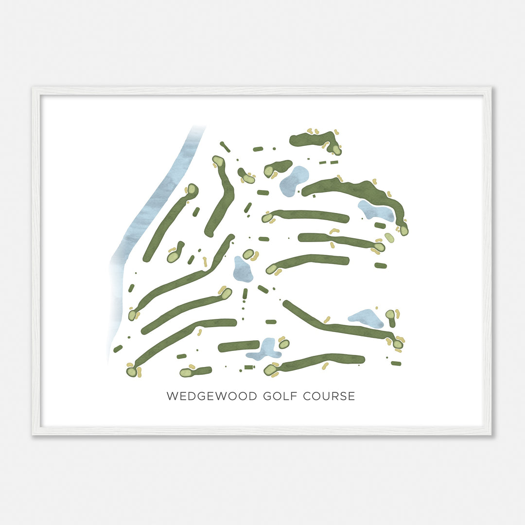 Print of Wedgewood Golf Course Modern Map