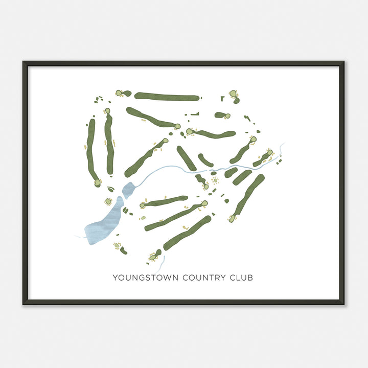 Print of Youngstown Country Club Modern Map